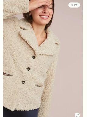 Marrakech Dee | Anthropology Sherpa Cream Teddy Jacket